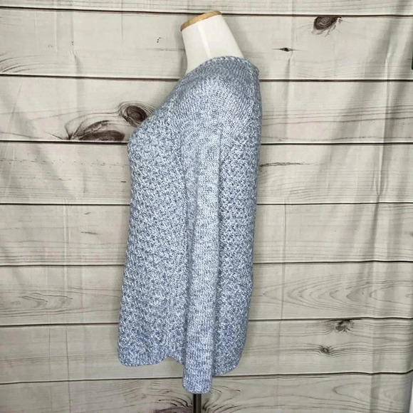 APT 9 Light Blue White Crew Neck Long Sleeved Sweater Small - Picture 4 of 10